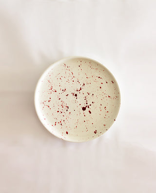 CERAMIC PLATE WITH COLOR SPLASHES