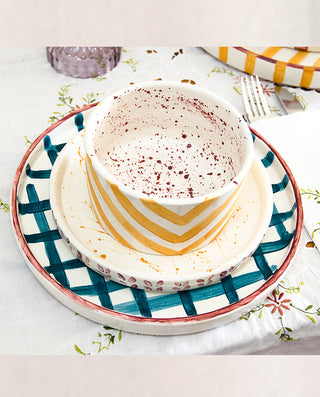 HANDMADE CERAMIC DINNER PLATE TABLEWARE SET