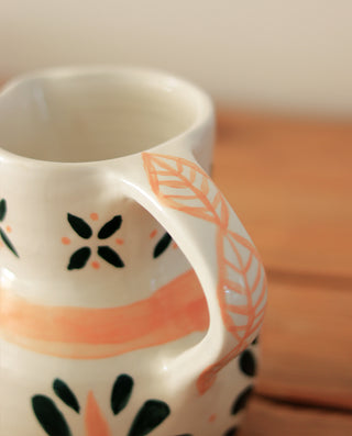 HAND PAINTED CERAMIC CARAFE