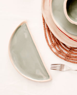 Handcrafted "half" side plate