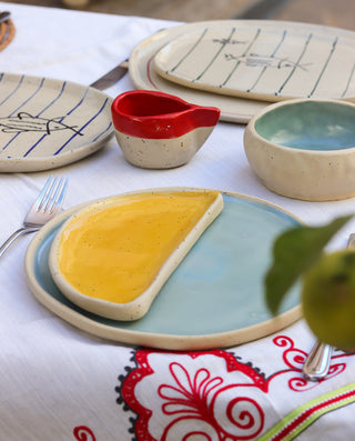 Handcrafted "half" side plate
