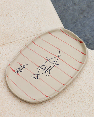 Oval Summer Splash plate