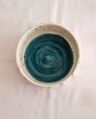 BIG CERAMIC PLAID BOWL