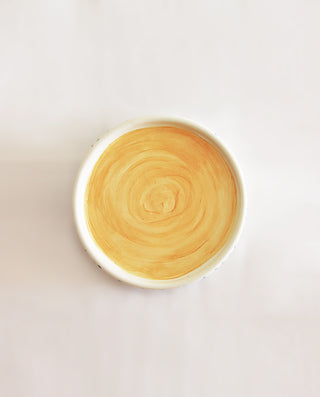 YELLOW_CERAMIC DESSERT PLATE