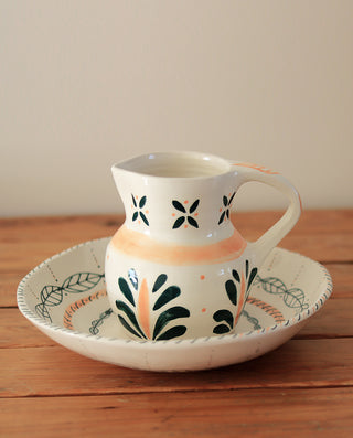 Grecian Leaf Hand painted Serving Platter 02
