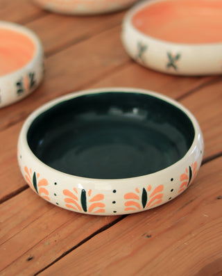 Grecian Leaf Deep Ceramic Plate 04