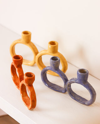 CH200 Ceramic Candle Candle Holder Colors