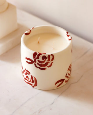 (420 gr) Roses and Vanilla Scented Candle