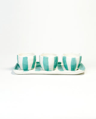 CERAMIC ESPRESSO CUPS WITH VERAMAN STRIES