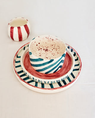 HANDMADE CERAMIC MULTICOLOR BOWL SET 