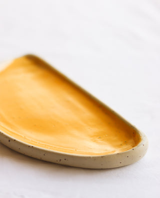 Handcrafted Ceramic Semicircular Side Plate