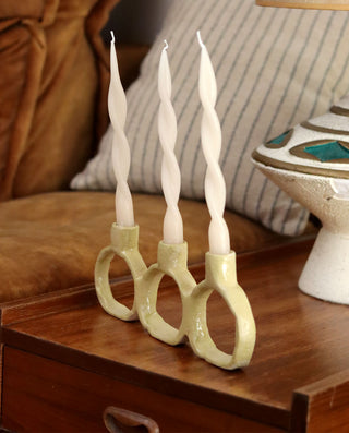 TRIPLE HANDMADE CERAMIC CANDLESTICK FOR A PERFECT GIFT