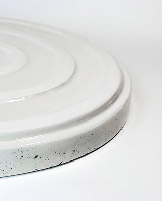 handcrafted ceramic serving object with Greek Tsarouchi 