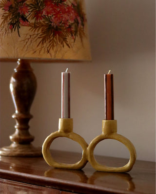 handmade ceramic candlestick home decoration