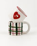 RED HEART-GREEN PLAID